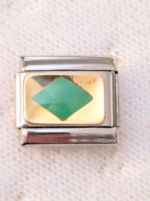Authentic Nomination Classic Italian Charm Mint Green Diamond Spacer  F78