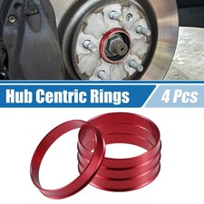 Radnaben-Zentrierringe OD 57,1 mm auf ID 54,1 mm Abstandshalter Rot (4 Stück)