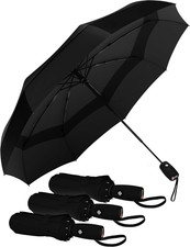 REPEL Windproof Travel Umbrella - Compact  Withstands Winds up to 85MPH , Stron