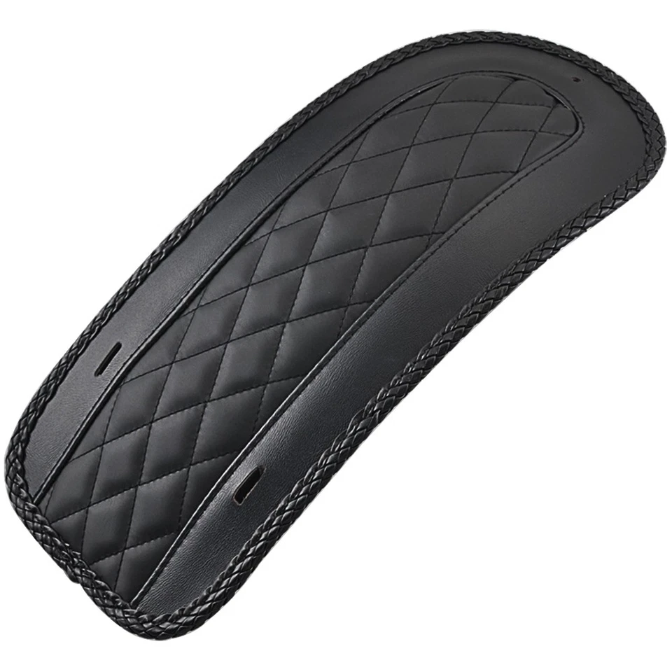 Rear Fender Bib Solo Seat Pad Diamond Stitch For Harley Touring Road King 08-18 - Image 3 of 4