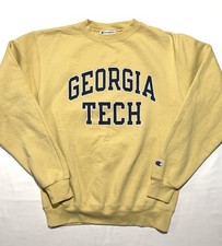 Vintage Georgia Tech Pullover CHAMPION Sweatshirt Unisex S Embroidered