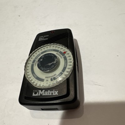 Matrix MR-500 Quartz Metronome with Flashing Light Headphone Jack Tested & Works