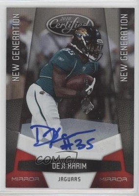 2010 Certified Mirror Red Signatures 195/250 Deji Karim #199 Rookie Auto RC fm0