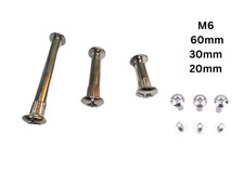 M6 Furniture Connecting Bolts Screws Nickel Cabinet Cupboard kitchen Fixing