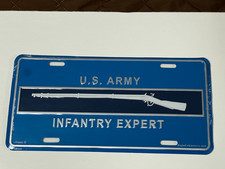 US ARMY EXPERT INFANTRY BADGE LICENSE PLATE MADE IN USA LICENSED PRODUCT