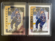 DOUG WEIGHT 1997 PINNACLE BE A PLAYER SILVER & BASE AUTOS OILERS MINT