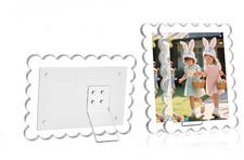 3 PACK 4 x 6 Picture Frame  Acrylic Clear Scalloped Photo Frame with Magnetic ...
