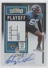 2020 Panini Contenders Rookie Playoff Ticket 60/99 Shaquille Quarterman Auto 9r9