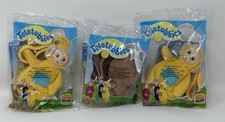 Burger King Teletubbies Clip On Bunny Laa Laa x 2 Plush Stuffed Puppet Toy 1999