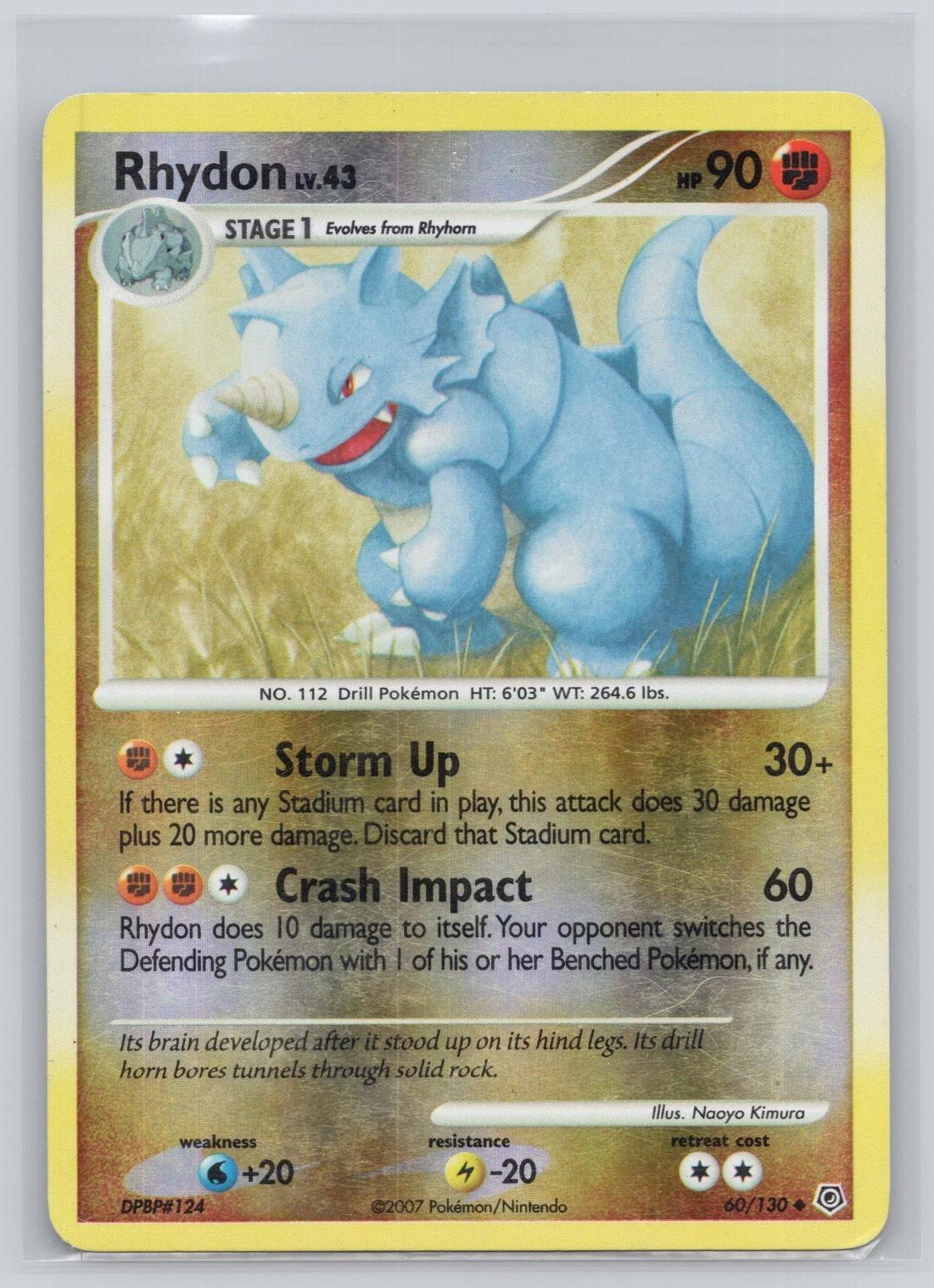Rhydon 60/130 Uncommon Diamond & Pearl Pokemon Reverse Holo