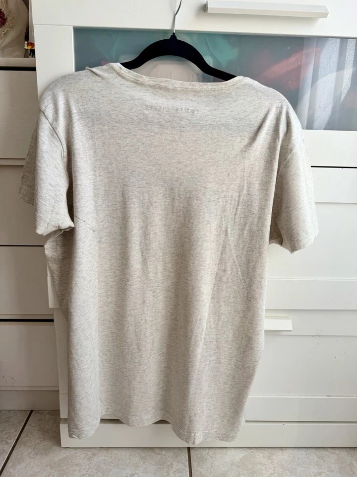 Diesel T-shirt homme gris manche courtes coton imprimé graphique taille L Vintag - Photo 3/4