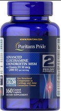 Puritan's Pride Glucosamine Chondroitin MSM Vitamin D3 Boswellia 160 Caplets