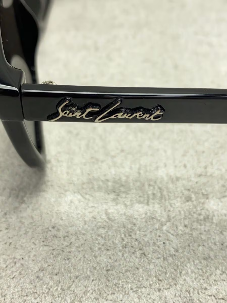 SAINT LAURENT Occhiali da Sole Uomo Wellington in Plastica Nero SL318