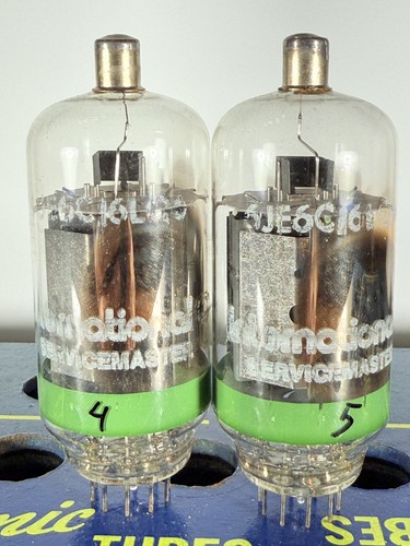 Closely Matched Pair Raytheon 6LQ6 6JE6C Same Date NOS NIB Tested Like NOS Tube - Picture 2 of 11