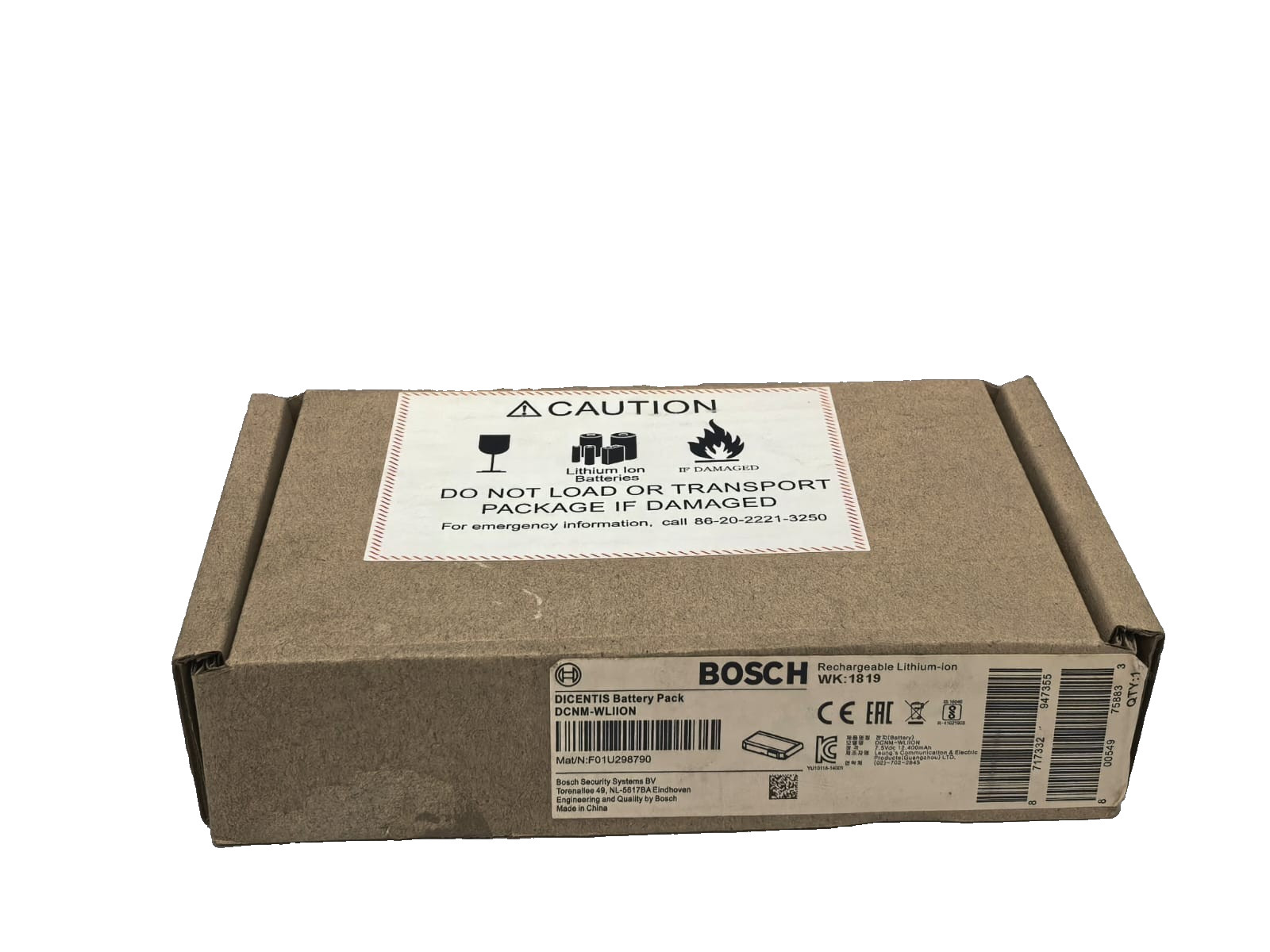 Bosch F01U298790 BOSCH DCNM-WLIION DICENTIS BATTERY PACK F01U298790 9