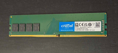 Crucial 16GB DDR4 3200 MHz CL22 RAM Module (CT16G4DFRA32A.C8FE)