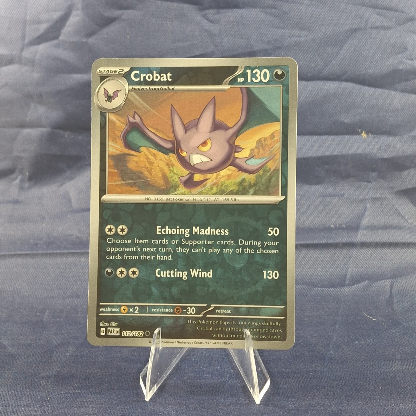 Crobat 112/182 Uncommon Paradox Rift Pokemon Reverse Holo Near Mint