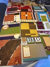 Various 12" X 12" Scrapbook Pages With Embellishments 23 Sheets, Halloween Fall