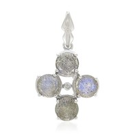 Cavill SilberanhäNger Damen 3,23Ct Spektrolith Kreuz 925 Sterling