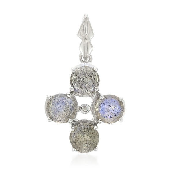 Cavill SilberanhäNger Damen 3,23Ct Spektrolith Kreuz 925 Sterling-image