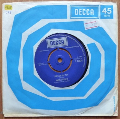 Amen Corner - High In The Sky / Gin House Blues (7'', Single) (Near Mint (NM or M