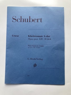 SCHUBERT Klaviersonate A-dur / A Maj. Opus Post. 120 D664 Urtext G. Henle Verlag
