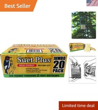 20 Pack of 11oz Suet Cakes for Wild Birds - Attracts Cardinals & More