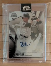 2025 Topps Chrome Black Ben Rice Auto RC Refractor Rookie #/199 Yankees Sealed