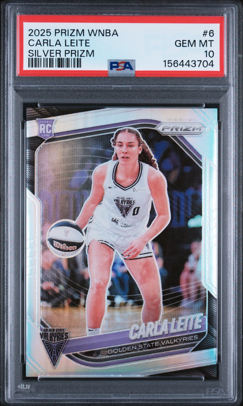 2025 PANINI PRIZM WNBA SILVER PRIZM #6 CARLA LEITE ROOKIE RC PSA 10 view 1