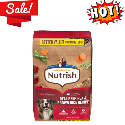 Rachael Ray Nutrish Adult Dry Dog Food Real Beef Pea & Brown Rice Recipe 30lb