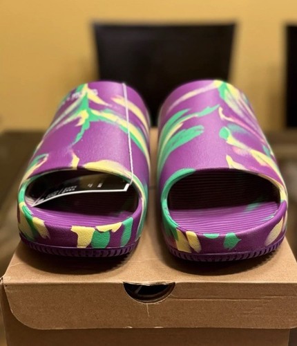 Nike EYBL Calm Slides 2024 “Welcome To The EYBL Family” Size 9 Very Rare - Picture 2 of 10