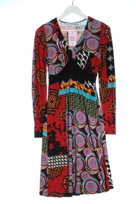 HEINE Robe à manches longues Dames Robe T EU 34 rouge-noir-bleu - Photo 1/4