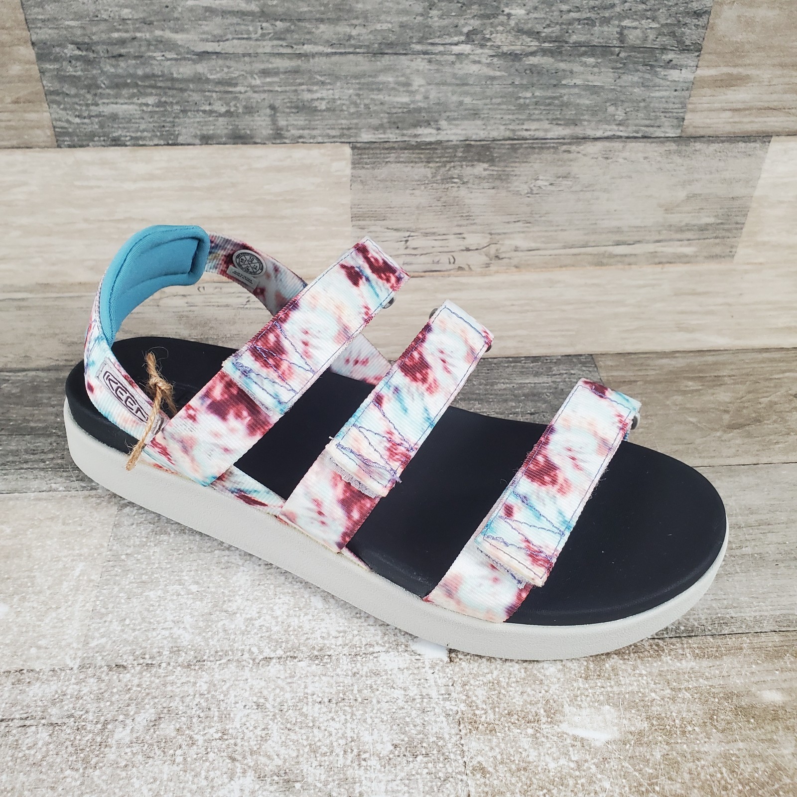 Sandali donna Keen Elle con cinturino taglia 10 Andorra tie dye punta aperta slingback
