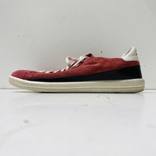Diesel Men Red Suede Lace-Up Sneakers Size 11.5