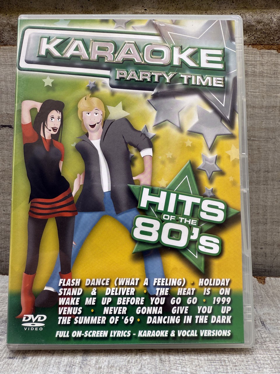 Karaoke Party Time DVD 10 Hits of the 80s Full on Screen Lyrics & Vocal Retro