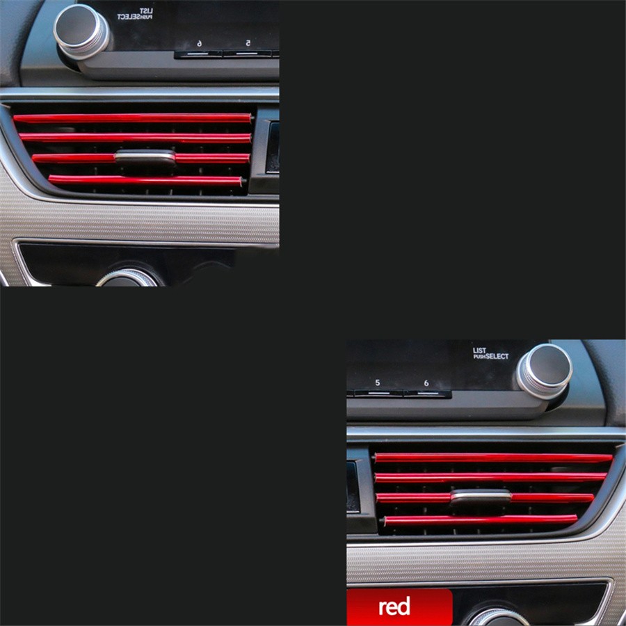 10PCS Air Conditioner Vent Outlet Decoration Strip For Car Interior Accessories