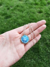 Blue Kitty Cameo Necklace / Kitty Cameo / Kitten Cameo Necklace / Kitty Cameo P