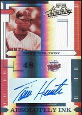 Torii Hunter Minnesota Twins 2004 Absolute Memorabilia Ink Spectrum Auto 03/25