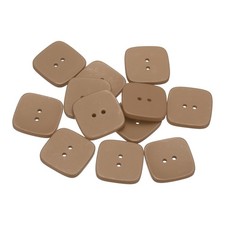12pcs Sewing Button 34mm 1-3/8" 2 Holes Square Resin Button, Khaki
