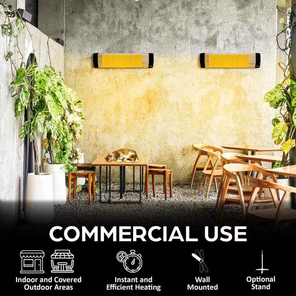 Aquecedor infravermelho de parede S-15, 1500 Watts, termostato, aquecimento com eficiência energética - Imagem 4 de 4