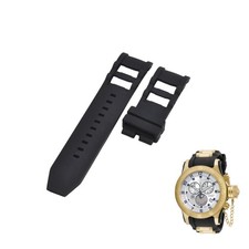 Russian Diver 15561 26mm Black Rubber Watch Strap For Invicta