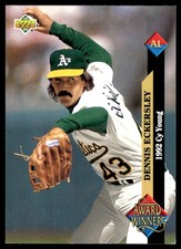 Dennis Eckersley 1993 Upper Deck #489 Athletics MLB READ FREE SHIP AutographDen