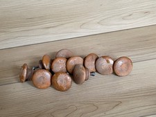 Vintage Wood Cabinet Drawer Knobs Pulls Mushroom Round Furniture Hardware Lot 11