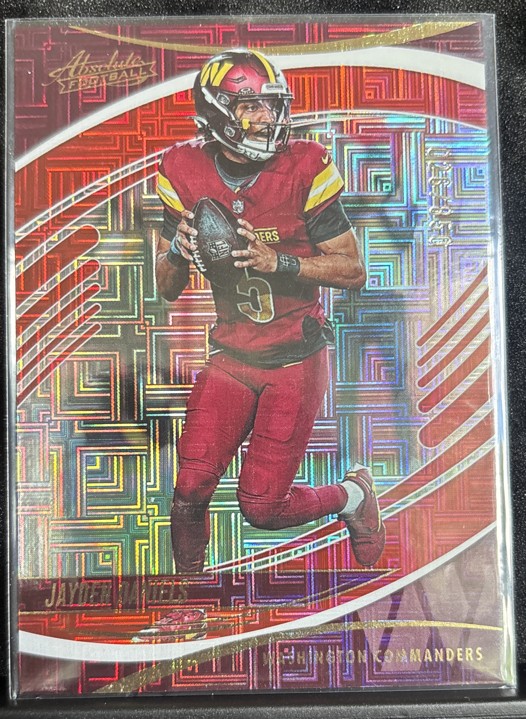 2025 Panini Absolute - Jayden Daniels #44 Red Color Match Mosaic /850