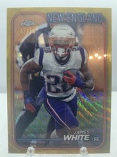 James White 2024 Topps Chrome Gold Wave /50 Patriots