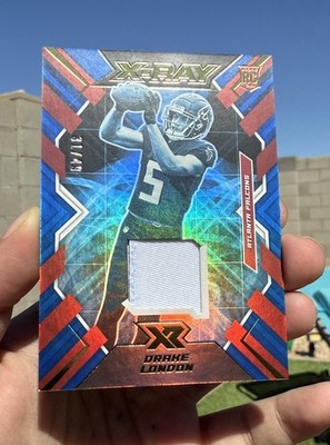 Drake London 2022 Panini XR Football X-Ray Rookie Card Patch /49 Falcons 