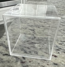 4 Clear Acrylic Display Cubes 3.5 Square Boxes Risers Collectibles New