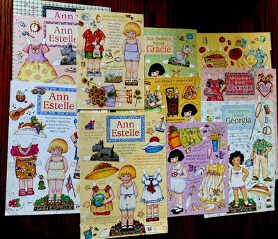 Vintage LOT 11 Mary Engelbreit UNCUT PAPER DOLLS Magazine Loose Sheets + 2pg Cut