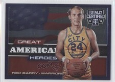 2014 Panini Totally Certified Great American Heroes /299 Rick Barry #44 HOF 2x3