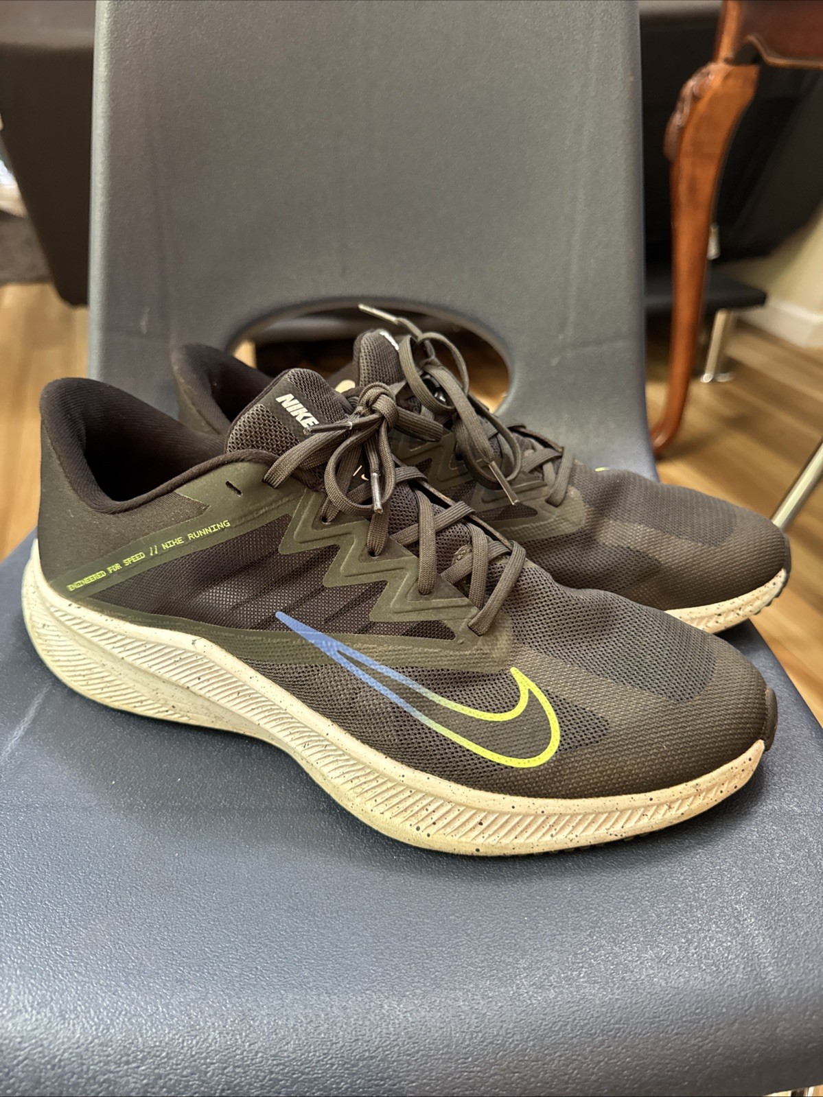 SAOLA Nike Quest 3 DH0203 001 Nero Scarpe da Corsa Sneakers Uomo Taglia 11 5